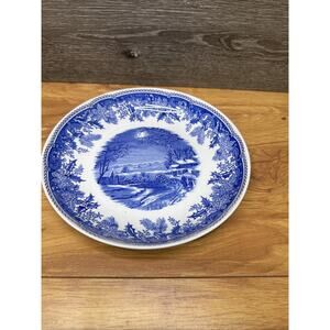 Spode Winters Eve Blue & White 8-3/4” Pasta Bowl ~ 1 Pc
